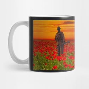 Soldier in Poppy Field Mug